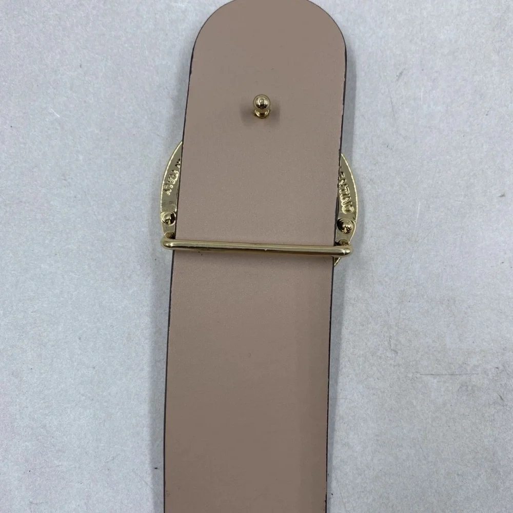 Valentino Pink Leather V Logo Belt